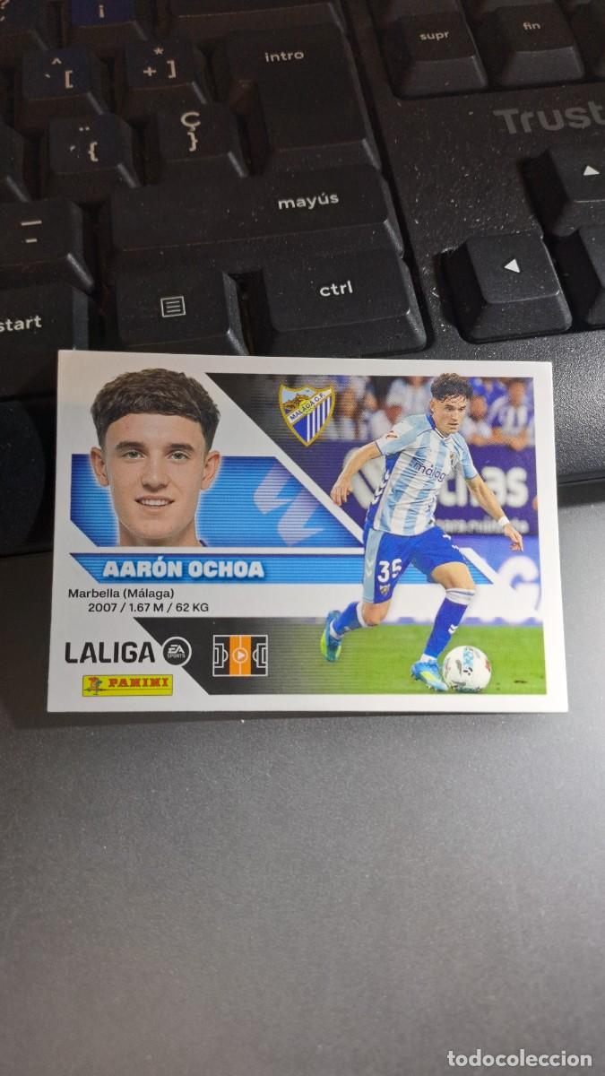 Coleccionismo cromos antiguos: CROMO AARON OCHOA 15 MALAGA LIGA 2026 2027 26 27 ESTE PANINI NUNCA PEGADO