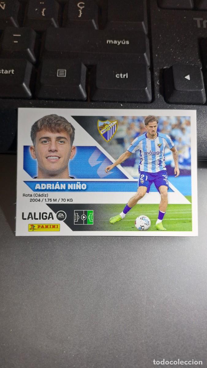 Coleccionismo cromos antiguos: CROMO ADRIAN NI&Ntilde;O 18 MALAGA LIGA 2026 2027 26 27 ESTE PANINI NUNCA PEGADO