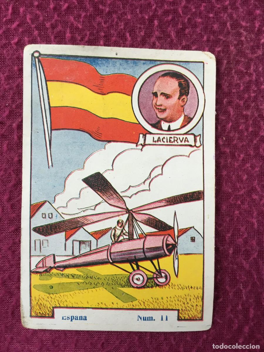 Coleccionismo cromos antiguos: Cromo Los Reyes del Aire - Numero 11 - DON JUAN DE LA CIERVA - Rojigualda