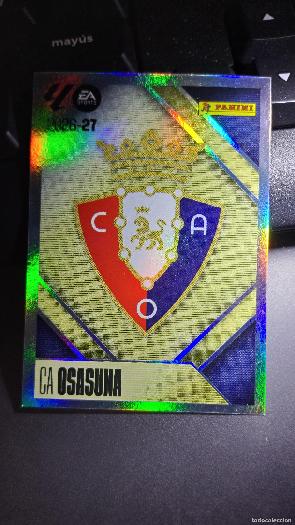 Coleccionismo cromos antiguos: CROMO ESCUDO OSASUNA 1 LIGA 2026 2027 26 27 ESTE PANINI NUNCA PEGADO