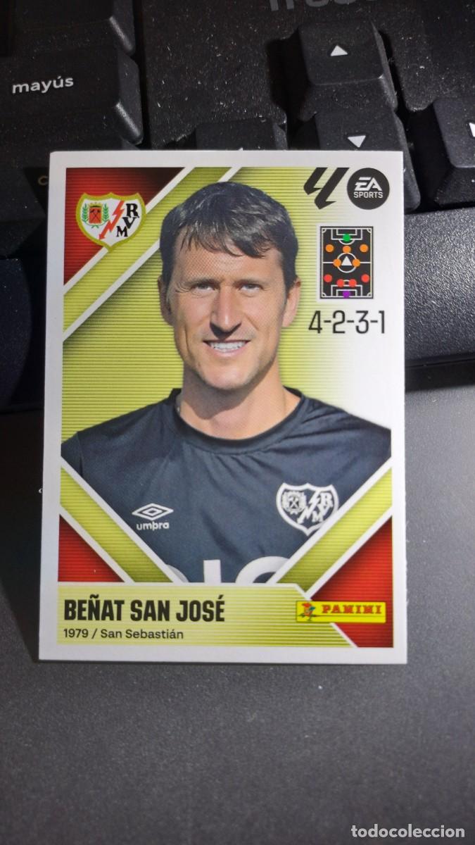 Coleccionismo cromos antiguos: CROMO BE&Ntilde;AT SAN JOSE 2 ENTRENADOR RAYO VALLECANO LIGA 2026 2027 26 27 ESTE PANINI NUNCA PEGADO