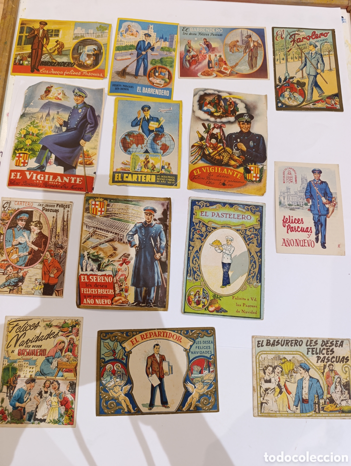 Coleccionismo cromos antiguos: FELICITACIONES NAVIDAD OFICIOS