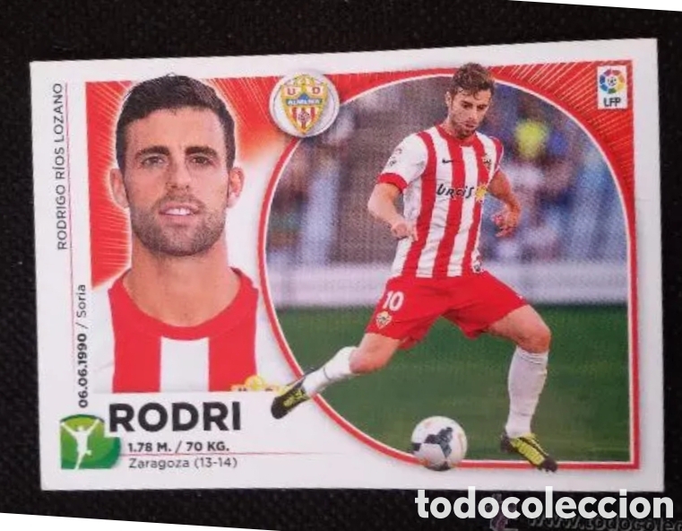 Collectionnisme Cartes &agrave; collectionner anciennes: Cromo pegatina Liga adelante RODRI