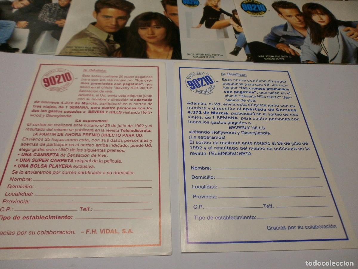 Coleccionismo cromos antiguos: cromos pegatinas chicles beverly hills 90210 - Foto 3