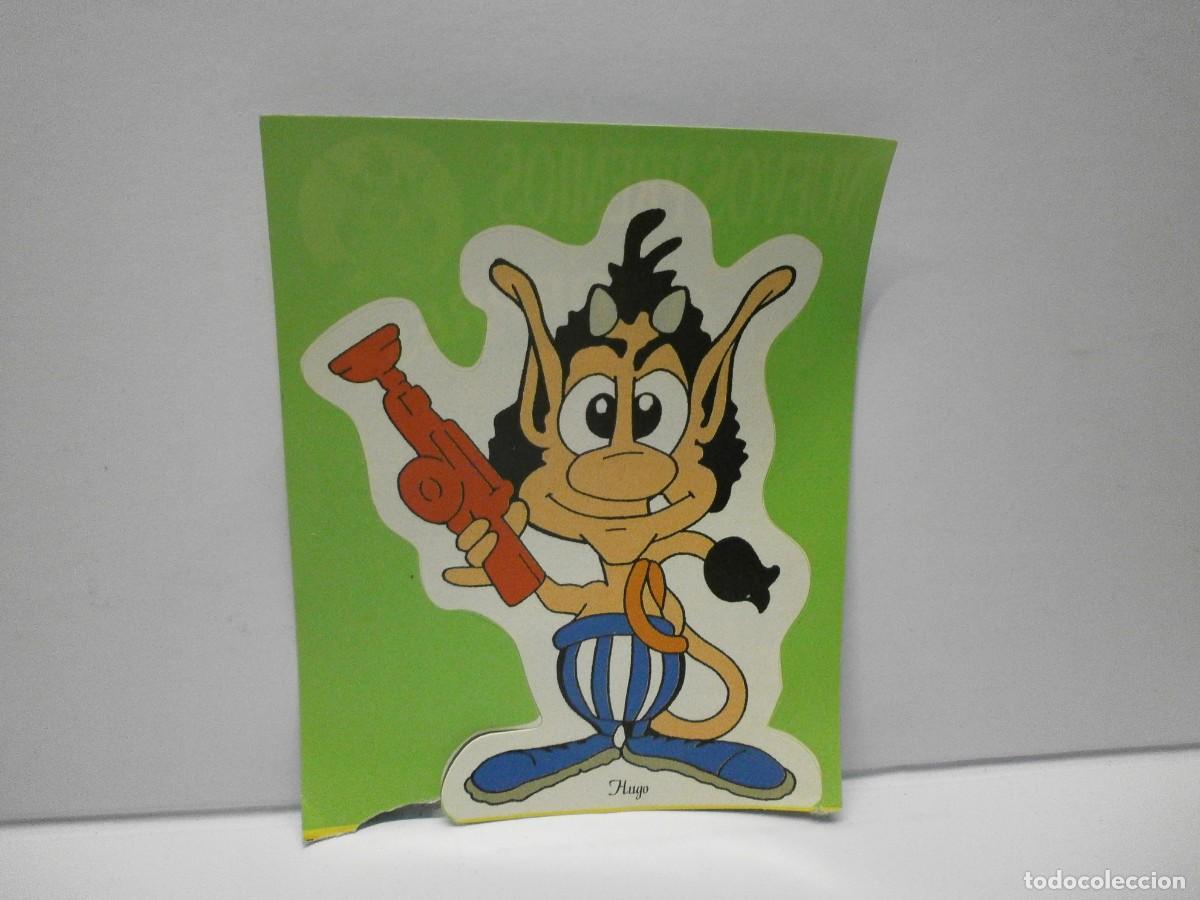Coleccionismo cromos antiguos: cromo troquelado pegatina concurso de tv hugo