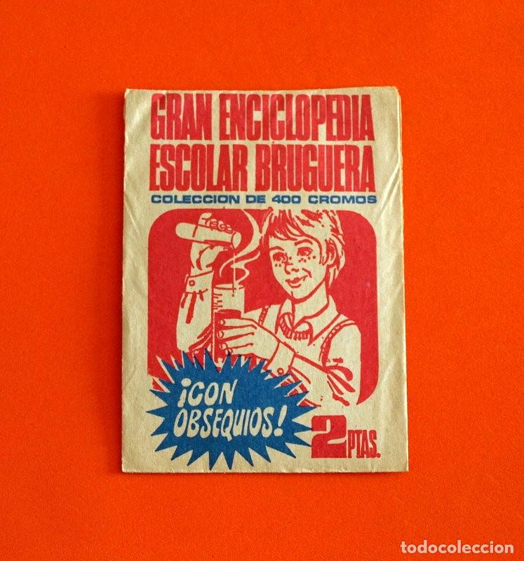 Coleccionismo cromos antiguos: SOBRE DE CROMOS SIN ABRIR - GRAN ENCICLOPEDIA ESCOLAR - EDITORIAL BRUGUERA 1973 -