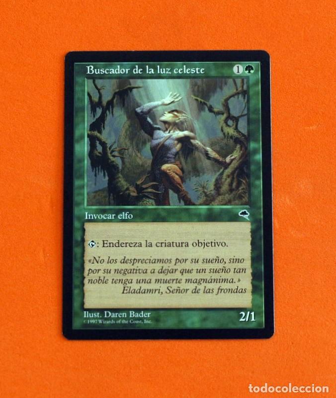 Coleccionismo cromos antiguos: Magic The Gathering - Buscador de la luz Celeste - Invocar Elfo - Ilust Daren Bader 1997