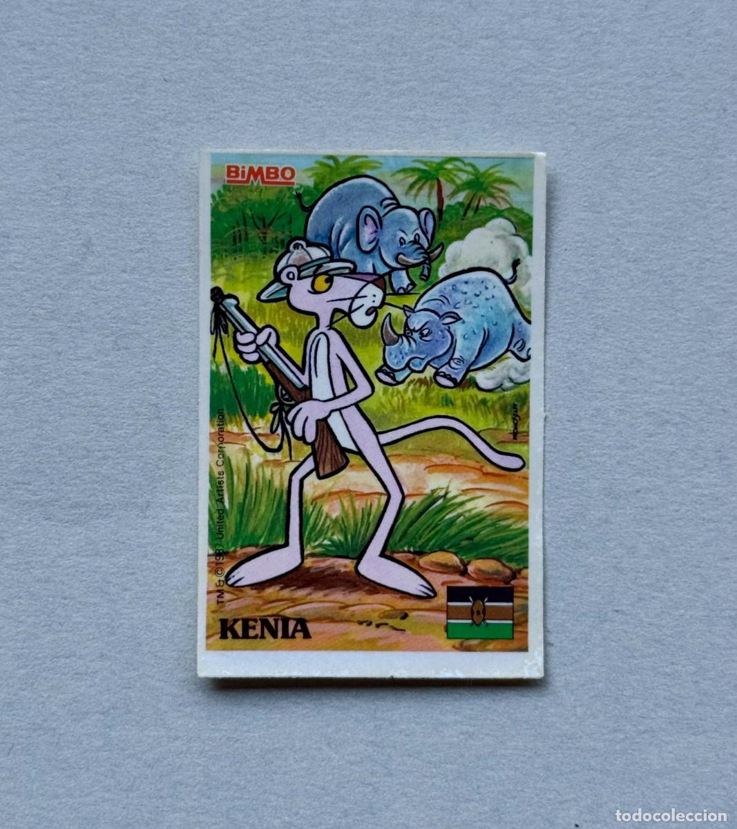 Coleccionismo cromos antiguos: Cromo vuelta al mundo Pantera Rosa. KENIA. A&ntilde;o 1987