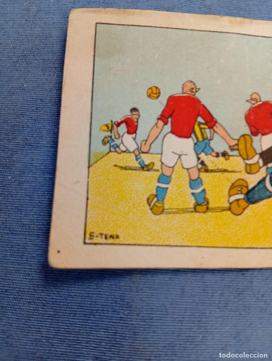 Coleccionismo cromos antiguos: CROMO ALELUYAS DE UN PORTERO QUE SE METIO A DELANTERO A-TENA, FABRICA CHOCOLATES BARCELONA