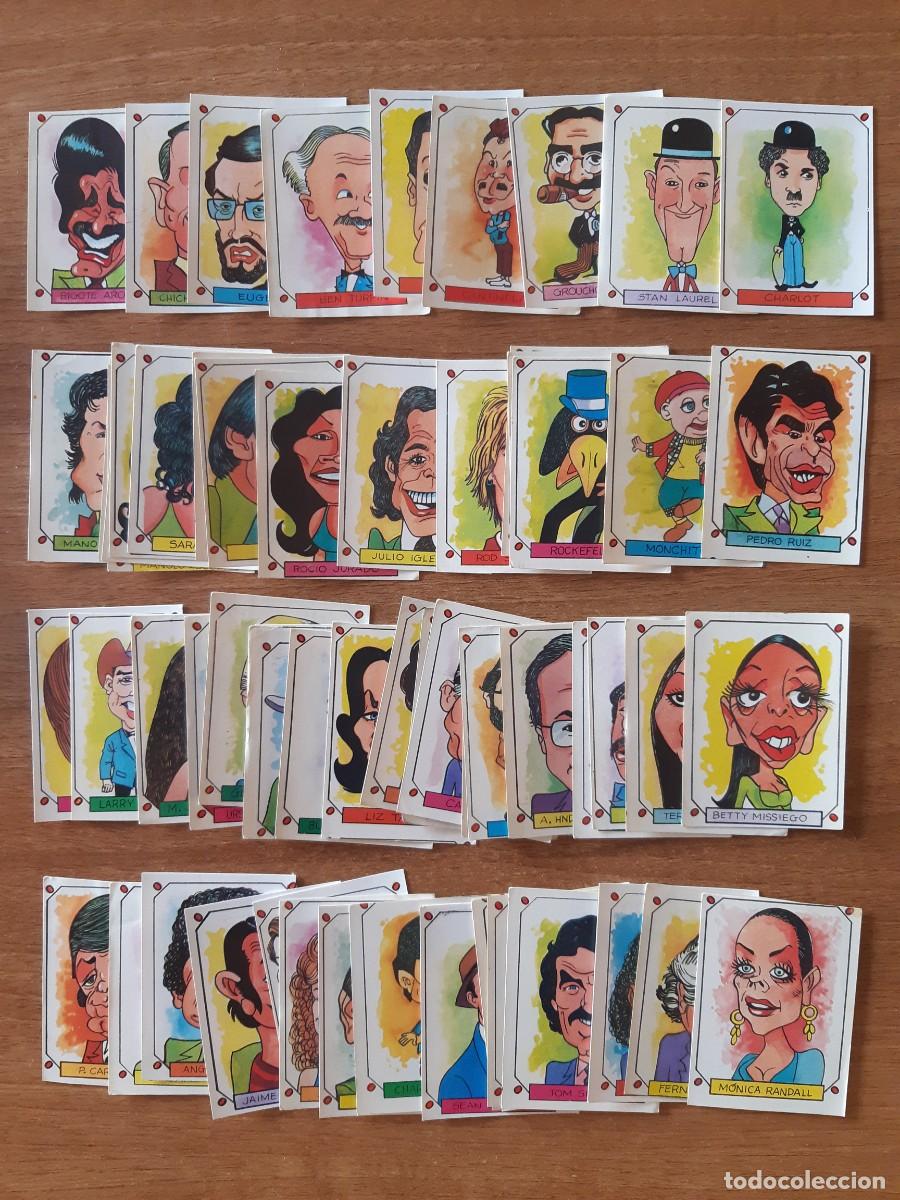 Coleccionismo cromos antiguos: LOTE 61 CROMOS DIFERENTES CARICATURAS 22 VERSI&Oacute;N ADHESIVOS CROMOS ROS 1987. NUNCA PEGADOS. SUELTOS.