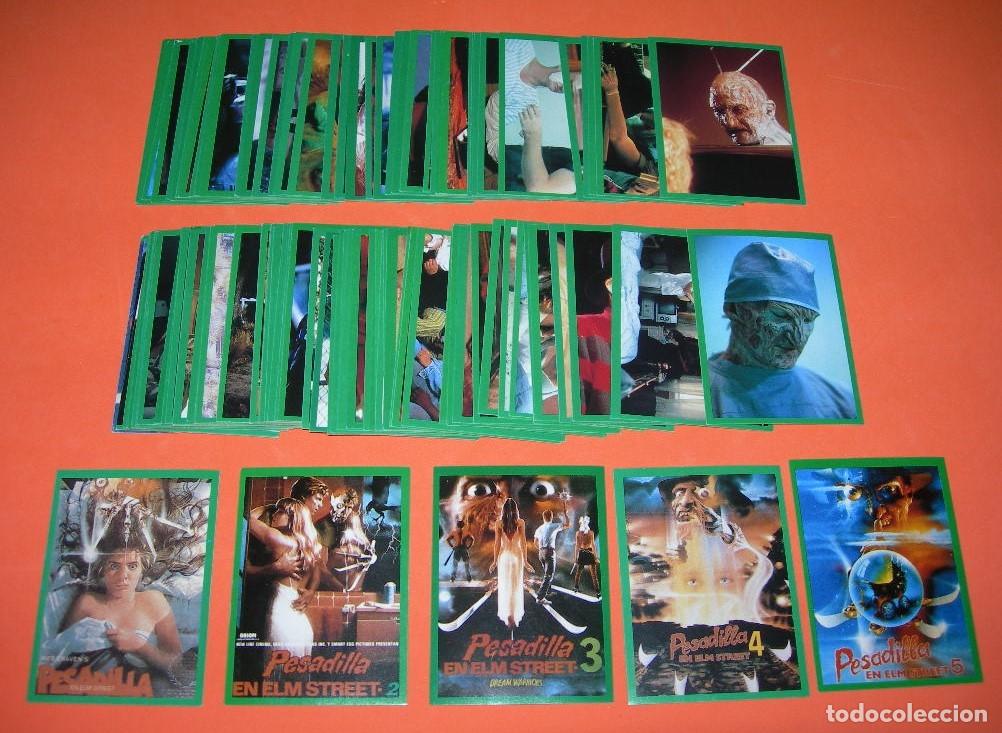 Coleccionismo cromos antiguos: GRAN LOTE DE 122 CROMOS DIFERENTES DEL DIF&Iacute;CIL &Aacute;LBUM FREDDY KRUEGER DE EDITORIAL CUSCO