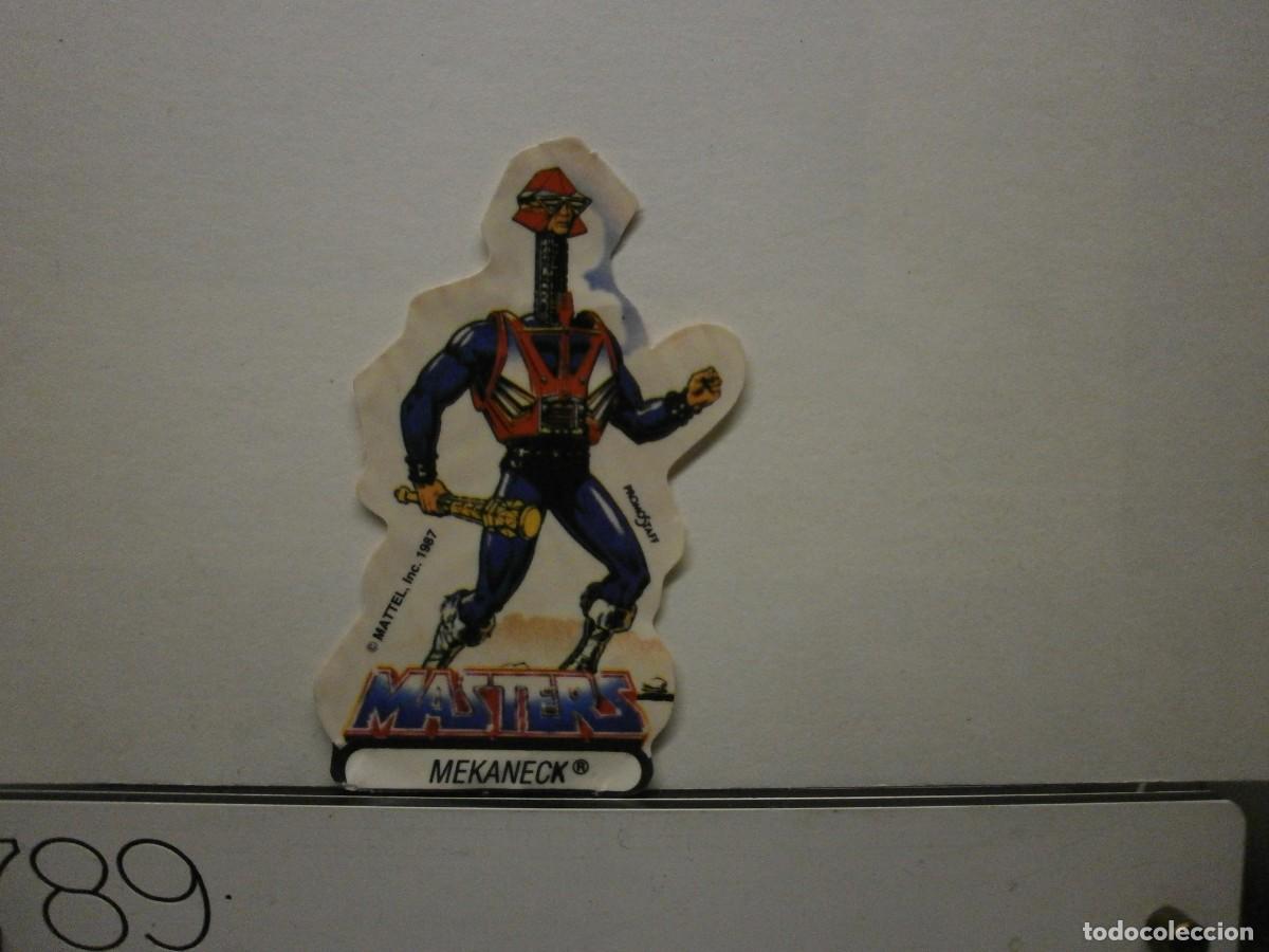 Coleccionismo cromos antiguos: cromo pegatina panrico masters del universo 1987 mekaneck con trasera