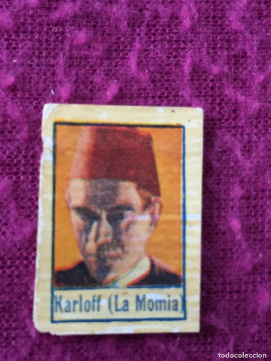 Coleccionismo cromos antiguos: RARO MINI CROMO DEL ACTOR DE CINE BORIS KARLOFF EN LA MOMIA - A&Ntilde;OS 30