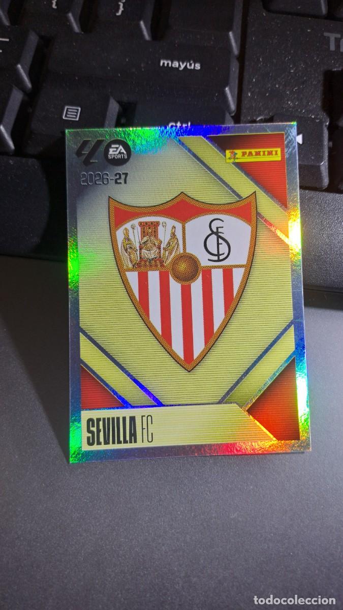Coleccionismo cromos antiguos: CROMO ESCUDO SEVILLA 1 LIGA 2026 2027 26 27 ESTE PANINI NUNCA PEGADO