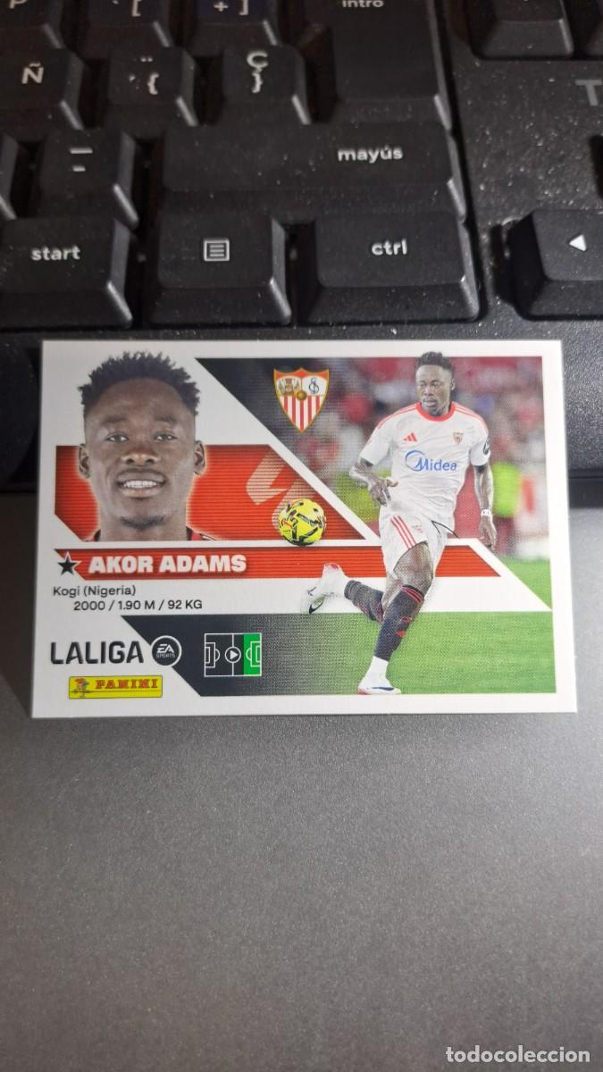 Coleccionismo cromos antiguos: CROMO AKOR ADAMS 19 SEVILLA LIGA 2026 2027 26 27 ESTE PANINI NUNCA PEGADO