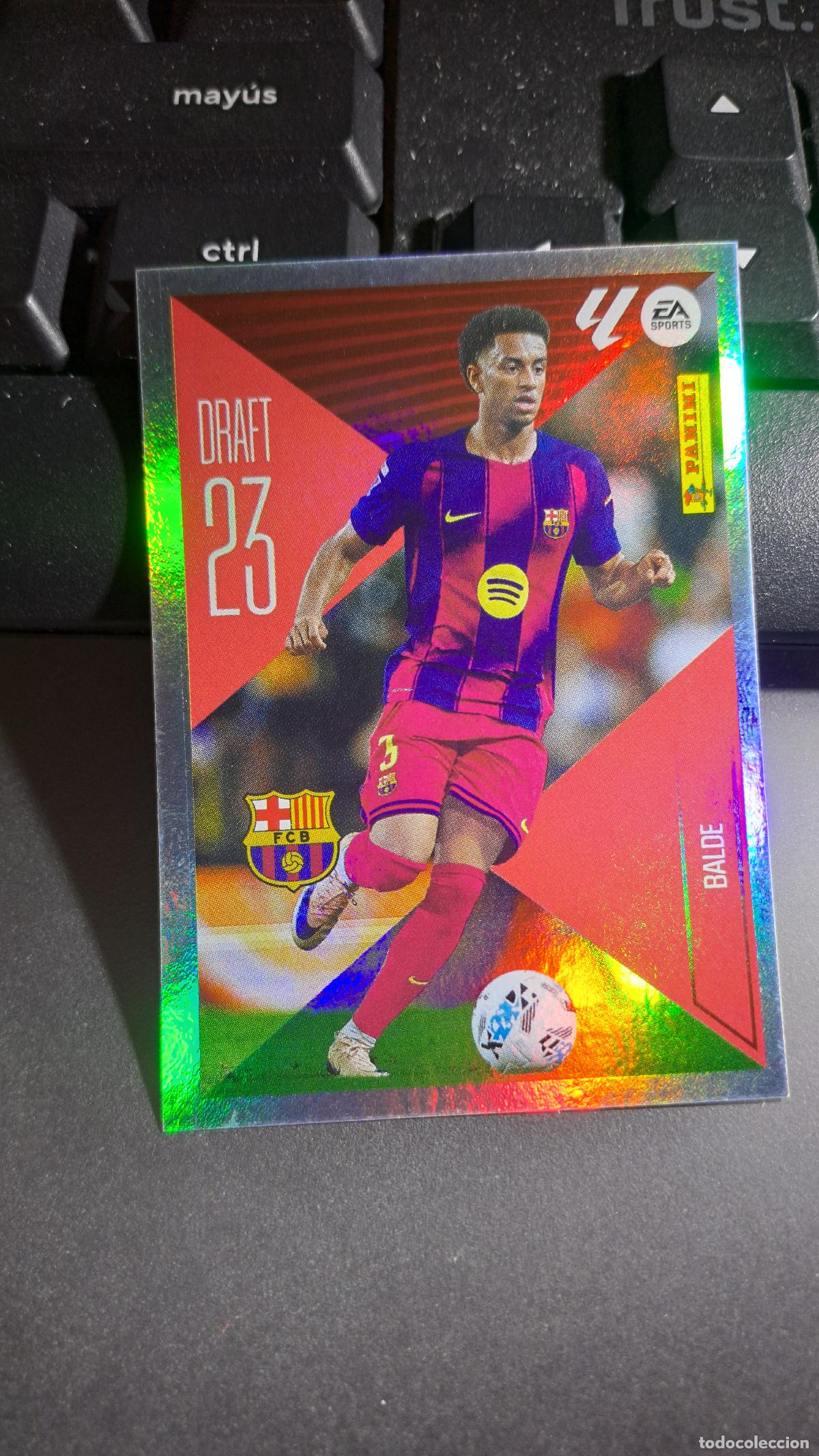 Coleccionismo cromos antiguos: CROMO BALDE 2 DRAFT 23 2 BARCELONA LIGA 2026 2027 26 27 ESTE PANINI NUNCA PEGADO