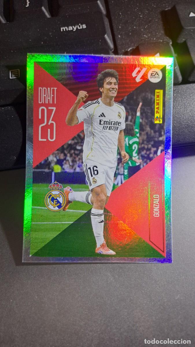 Coleccionismo cromos antiguos: CROMO GONZALO 9 DRAFT 23 9 REAL MADRID LIGA 2026 2027 26 27 ESTE PANINI NUNCA PEGADO