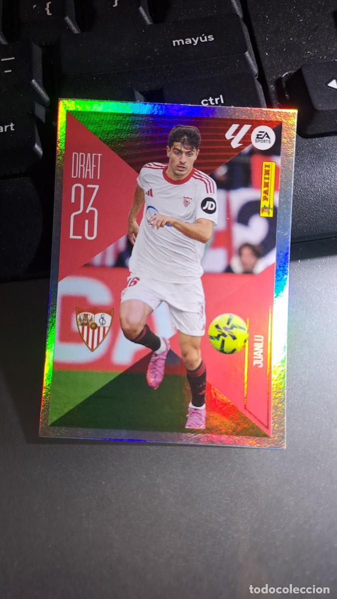 Coleccionismo cromos antiguos: CROMO JUANLU 14 DRAFT 23 14 SEVILLA LIGA 2026 2027 26 27 ESTE PANINI NUNCA PEGADO