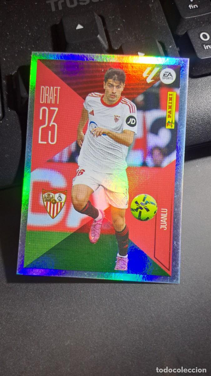 Coleccionismo cromos antiguos: CROMO JUANLU 14 DRAFT 23 14 SEVILLA LIGA 2026 2027 26 27 ESTE PANINI NUNCA PEGADO