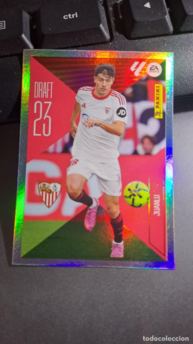 Coleccionismo cromos antiguos: CROMO JUANLU 14 DRAFT 23 14 SEVILLA LIGA 2026 2027 26 27 ESTE PANINI NUNCA PEGADO