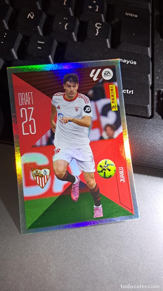 Coleccionismo cromos antiguos: CROMO JUANLU 14 DRAFT 23 14 SEVILLA LIGA 2026 2027 26 27 ESTE PANINI NUNCA PEGADO