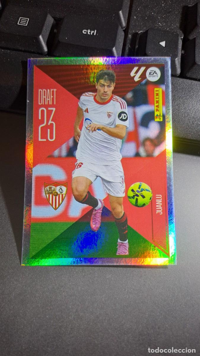 Coleccionismo cromos antiguos: CROMO JUANLU 14 DRAFT 23 14 SEVILLA LIGA 2026 2027 26 27 ESTE PANINI NUNCA PEGADO