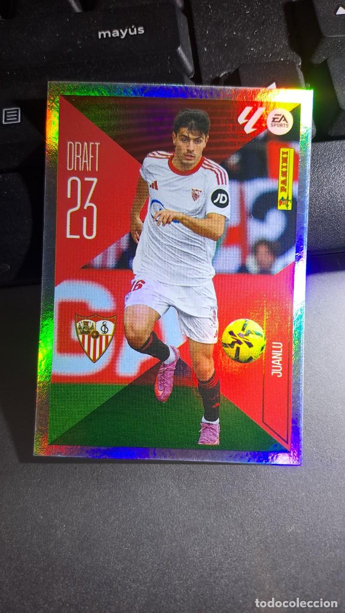 Coleccionismo cromos antiguos: CROMO JUANLU 14 DRAFT 23 14 SEVILLA LIGA 2026 2027 26 27 ESTE PANINI NUNCA PEGADO