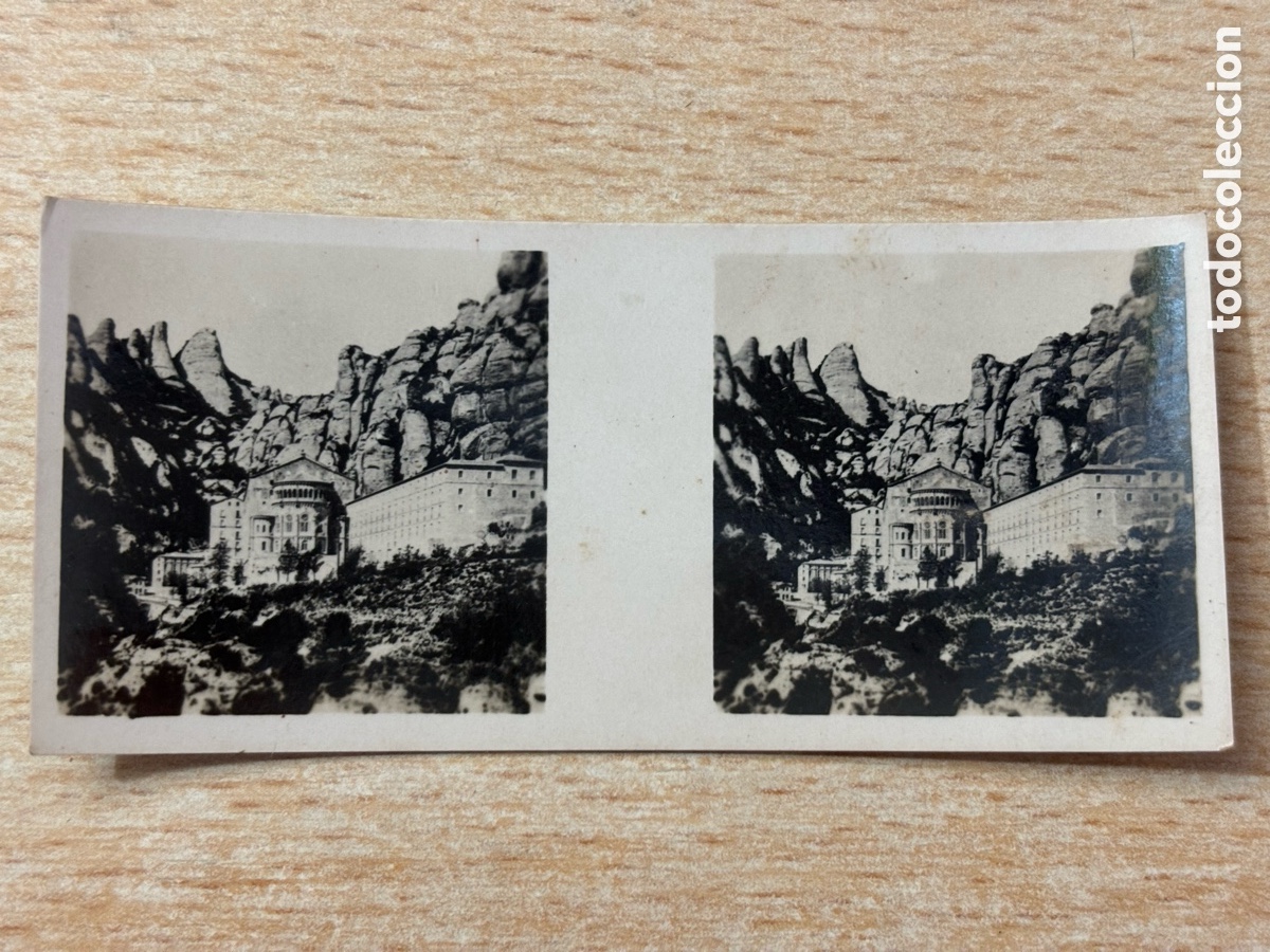 Coleccionismo cromos antiguos: # 13 Montserrat Espa&ntilde;a Cromo Estereosc&oacute;pico Galletas y Chocolates Solsona y Rius 1933