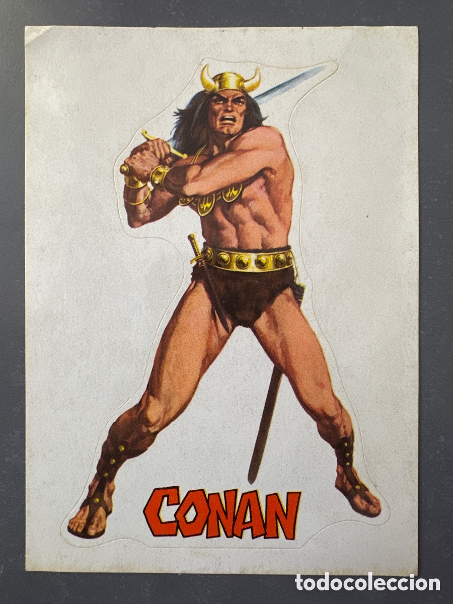 Coleccionismo cromos antiguos: CROMO 1973 CALCOMAN&Iacute;AS ORTEGA GRANDE 13,5 x 9,5 CM EXCELENTE ESTADO CONAN MARVEL.