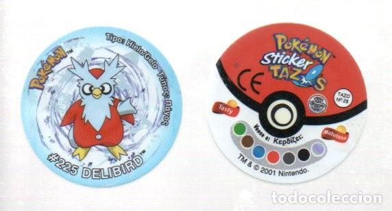 Coleccionismo cromos antiguos: TAZO FICHA POKEMON, 2001, POKEMON N&ordm; 28 - 225 DELIBIRD.