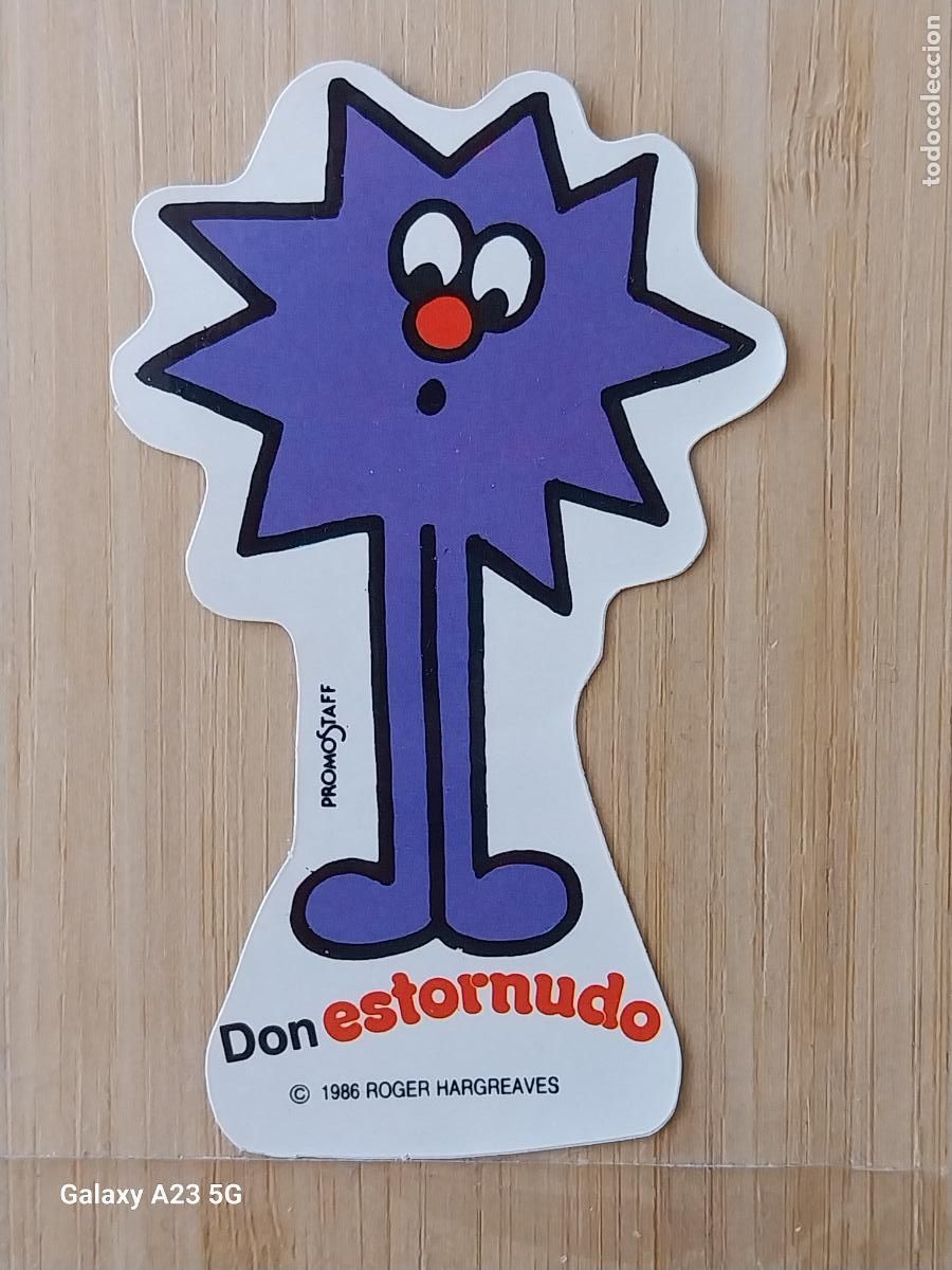 Coleccionismo cromos antiguos: DONUTS 1986 DON ESTORNUDO CROMO STICKER ROBERT HARGREAVES 8.5CMS ALTO APROX SIN PEGAR NUNCA
