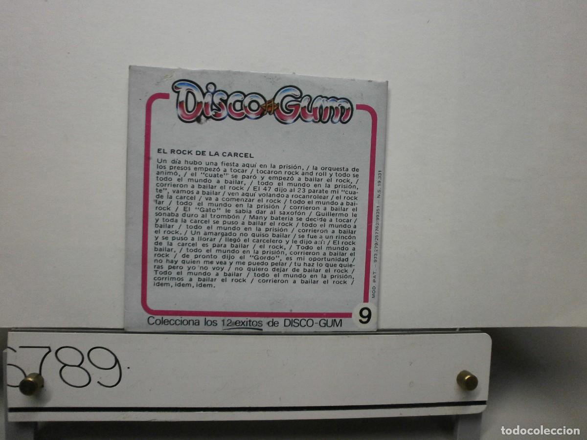Coleccionismo cromos antiguos: cromo chicle disco gum - Foto 2
