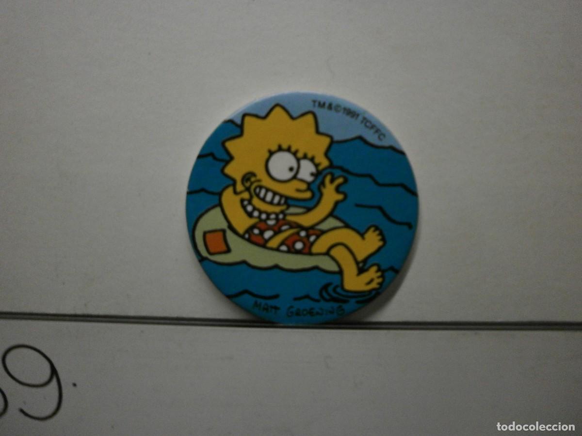Coleccionismo cromos antiguos: cromo panrico acolchado tipo tazo the simpsons 1991