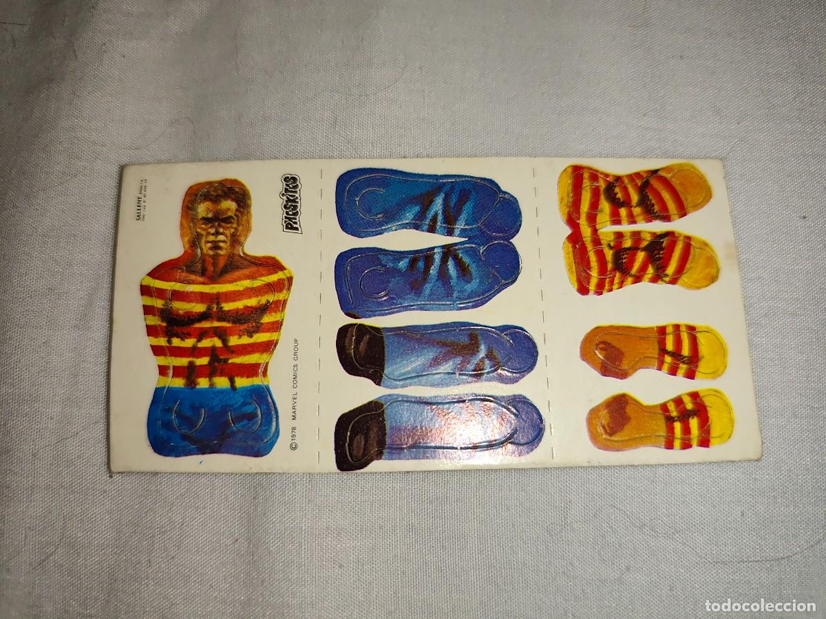 Coleccionismo cromos antiguos: El hombre de arena cromo articulado troquelado, superh&eacute;roes Marvel, phoskitos