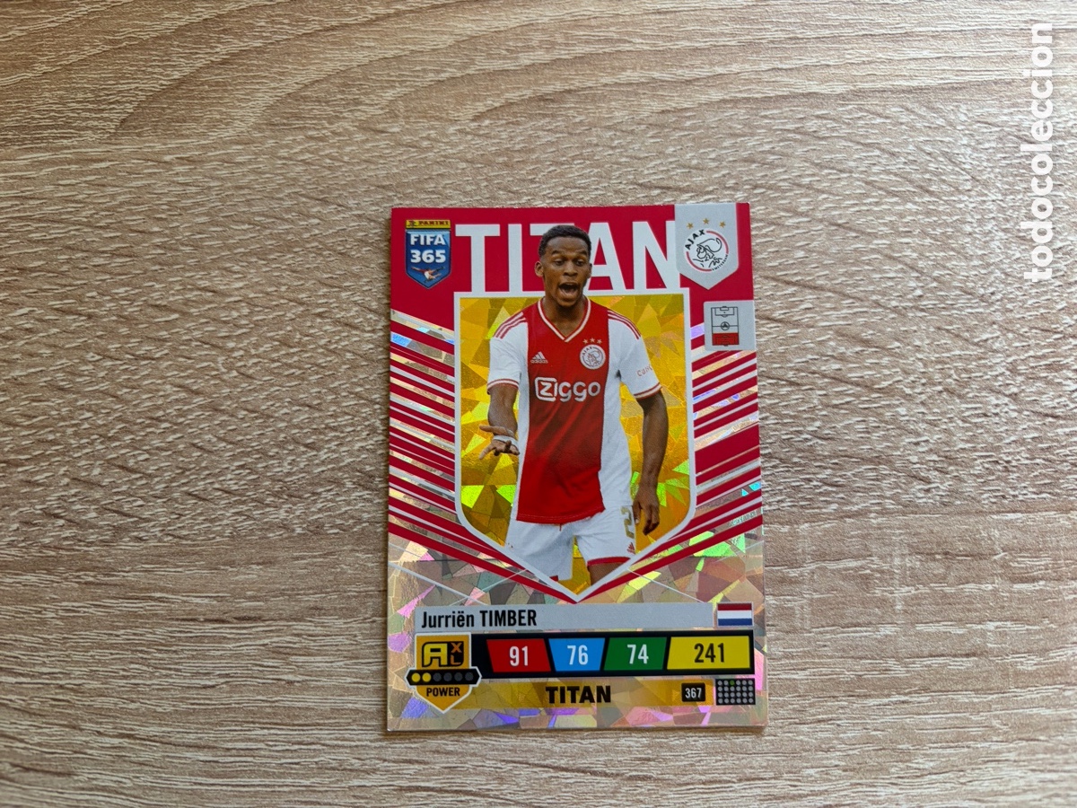 Coleccionismo cromos antiguos: 241 JURRI&Euml;N TIMBER ADRENALYN XL FIFA 365 2023 AJAX TITAN