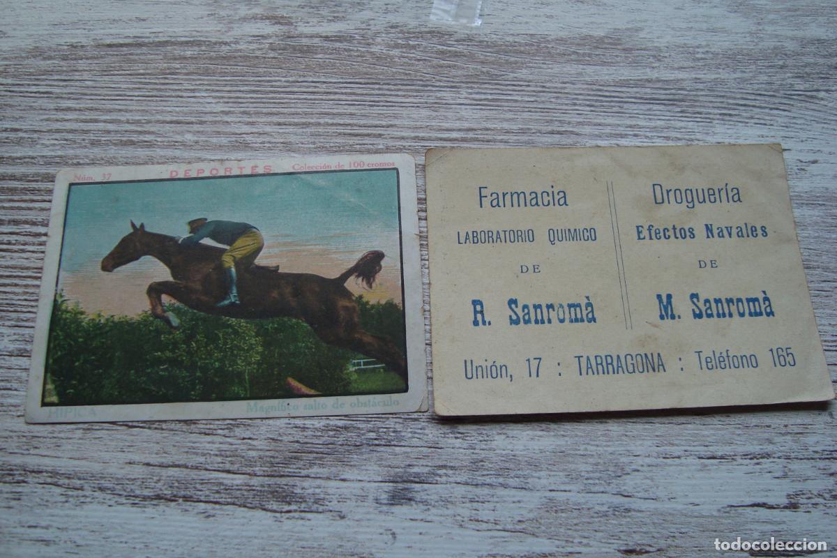 Coleccionismo cromos antiguos: ANTIGUOS CROMOS DEPORTES. FARMACIA DROGUERIA R. SANROMA TARRAGONA