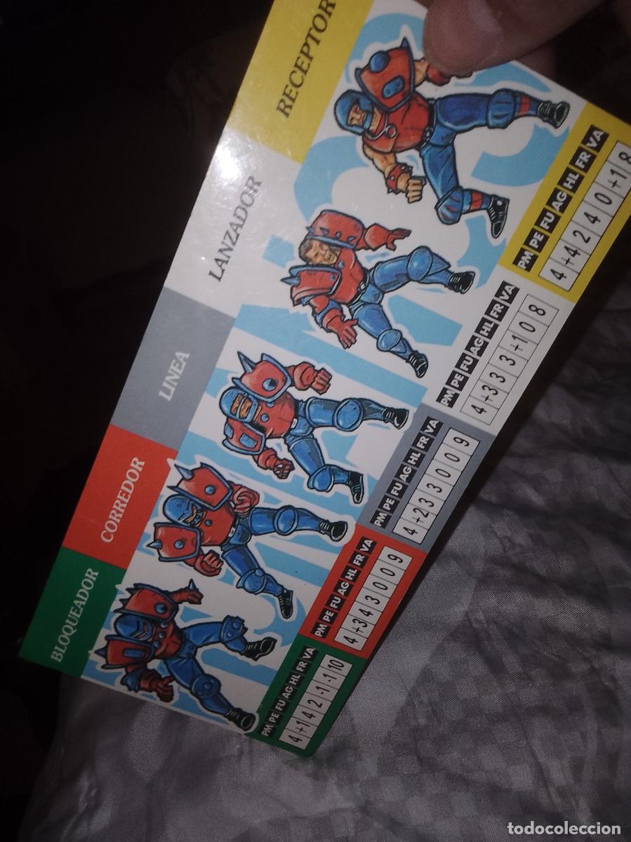 Coleccionismo cromos antiguos: Tarjeta caracter&iacute;sticas equipo Orcos Juego Blood Bowl