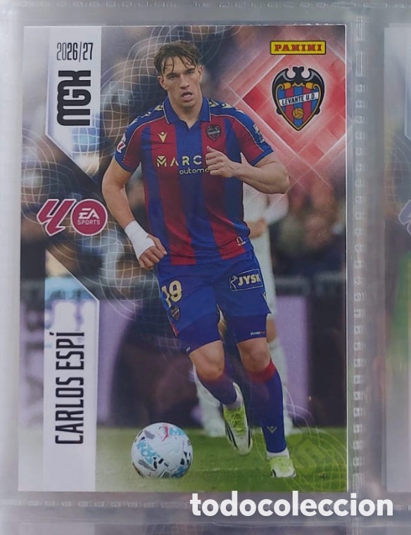 Coleccionismo cromos antiguos: 214 CARLOS ESPI LEVANTE Mgk megacracks 25 aniversario a&ntilde;o 2026 2027