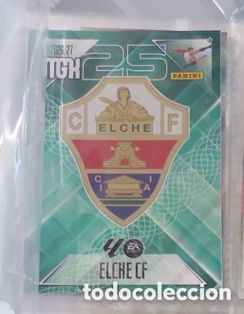 Coleccionismo cromos antiguos: 145 ESCUDO ELCHE Mgk megacracks 25 aniversario a&ntilde;o 2026 2027