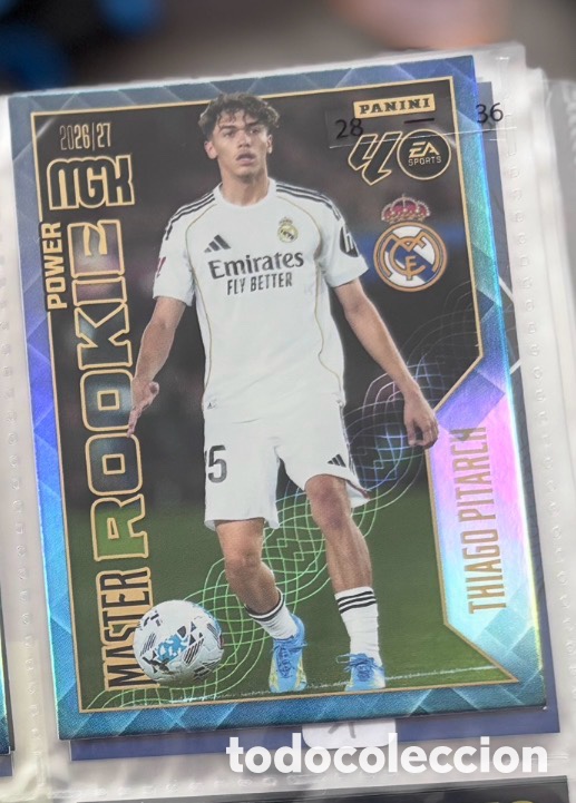 Coleccionismo cromos antiguos: THIAGO PITARCH REAL MADRID M&Aacute;STER ROOKIE POWER Mgk megacracks 25 aniversario a&ntilde;o 2026 2027