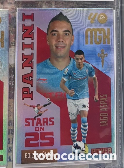 Coleccionismo cromos antiguos: 444 IAGO ASPAS CELTA DE VIGO STARS ON 25 POWER Mgk megacracks 25 aniversario a&ntilde;o 2026 2027