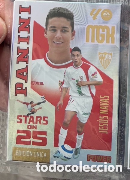 Coleccionismo cromos antiguos: 437 JES&Uacute;S NAVAS SEVILLA STARS ON 25 POWER Mgk megacracks 25 aniversario a&ntilde;o 2026 2027