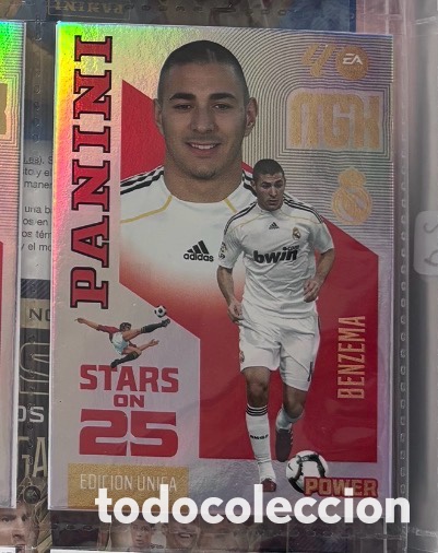 Coleccionismo cromos antiguos: 441 BENZEMA REAL MADRID STARS ON 25 POWER Mgk megacracks 25 aniversario a&ntilde;o 2026 2027