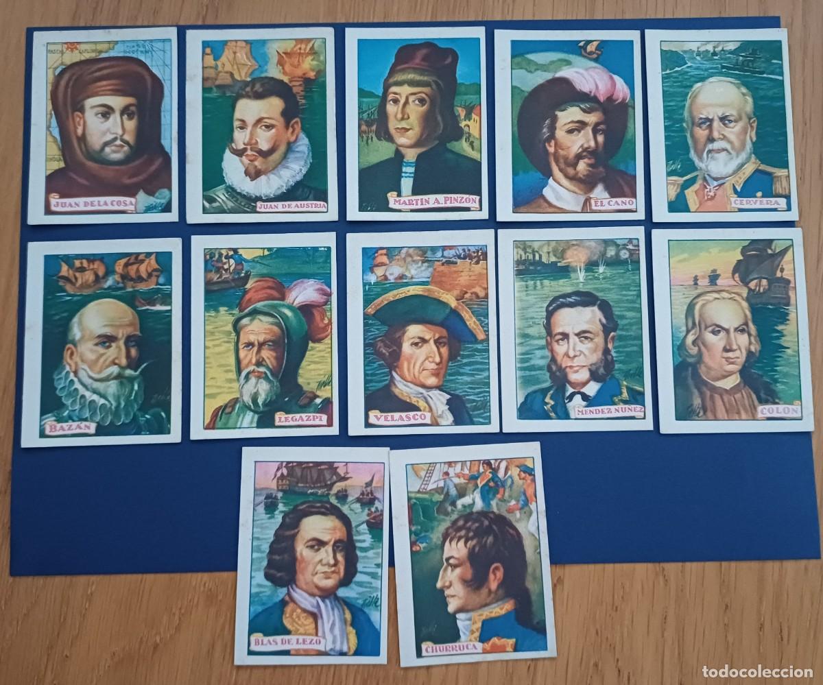 Coleccionismo cromos antiguos: CROMOS ANTIGUOS MARINOS CELEBRES, SERIE II , COMPLETA