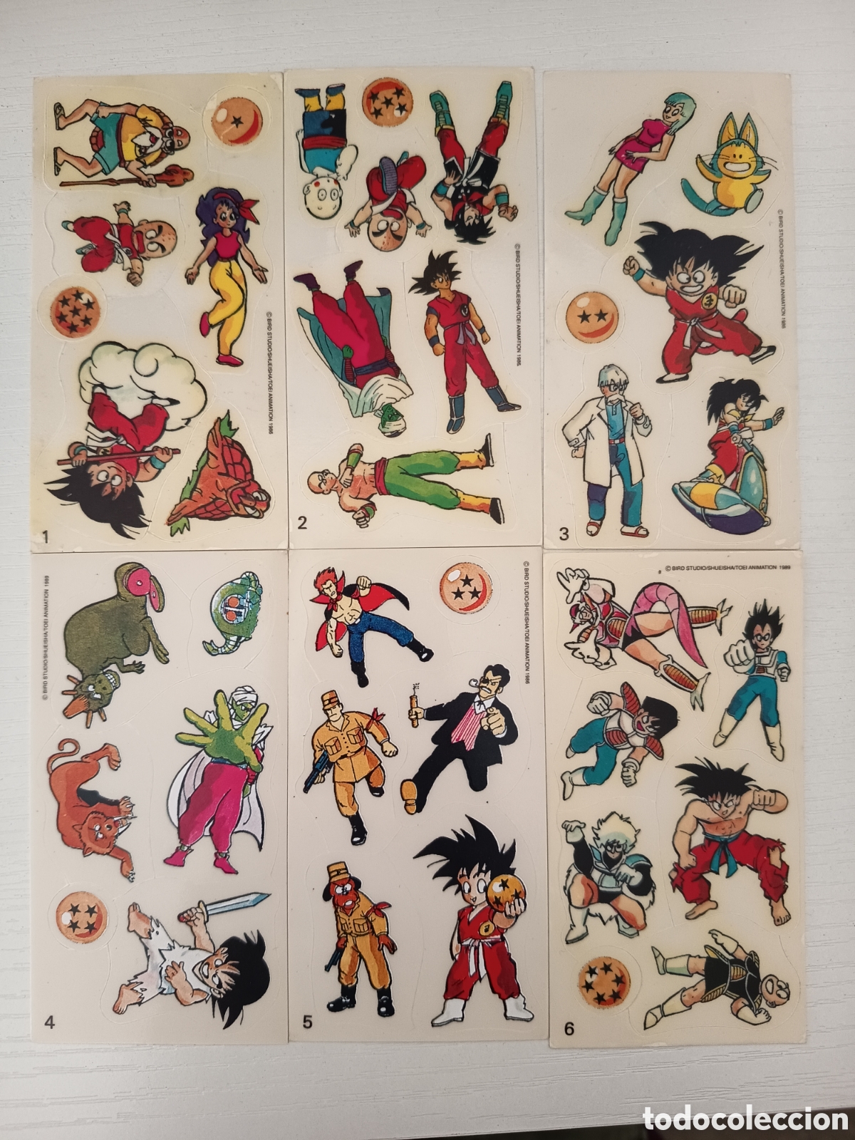 Coleccionismo cromos antiguos: Lote pegatinas dioramas drag&oacute;n Ball danone
