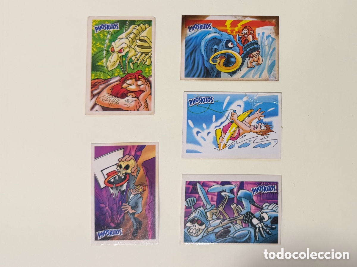 Coleccionismo cromos antiguos: Lote Cromos Phoskitos Huevox3 El Castillo del Terror Phoski Chaski