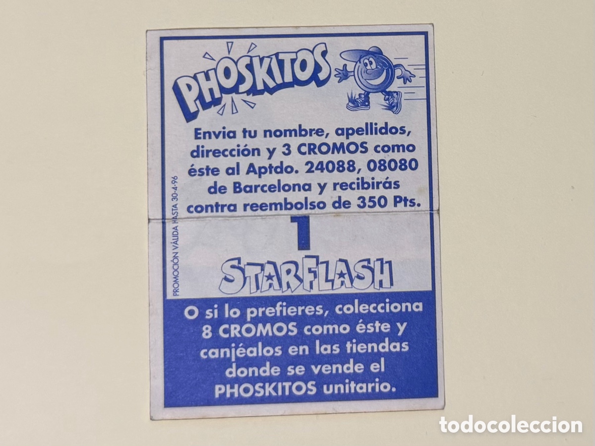 Coleccionismo cromos antiguos: Cromo Phoskitos Star Flash - Foto 2