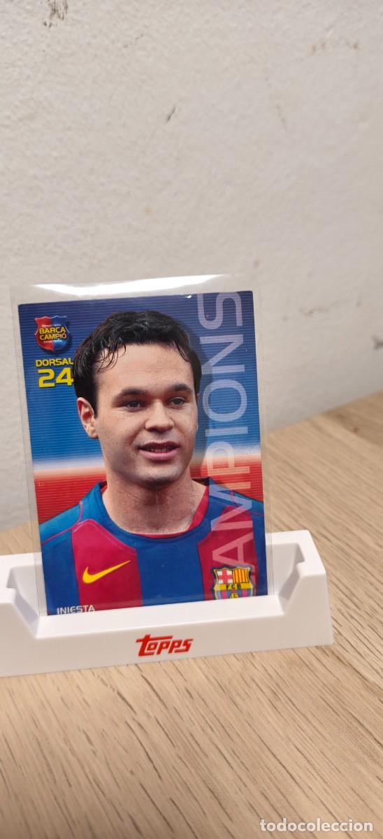 Coleccionismo cromos antiguos: Andr&eacute;s Iniesta #33 Campions &ndash; Panini Megacracks Bar&ccedil;a Campi&oacute; 2004/05 &ndash; FC Barcelona