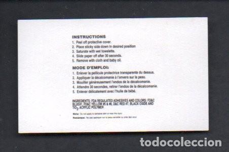 Coleccionismo cromos antiguos: CROMO, TATUAJE - RYT. SIN ABRIR. - Foto 2