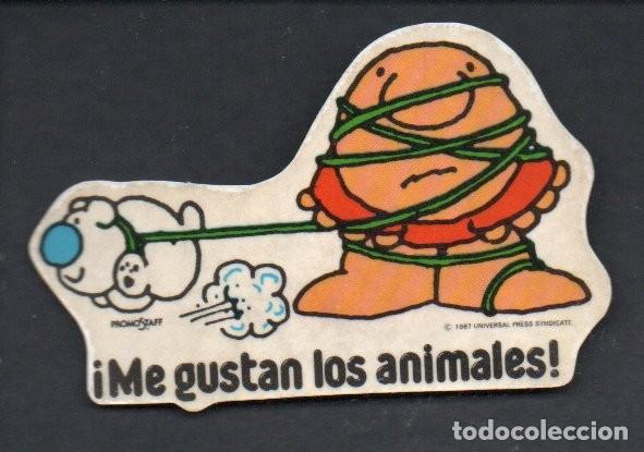 Coleccionismo cromos antiguos: CROMO ADHESIVO, DONUTS - &iexcl; ME GUSTAN LOS ANIMALES !. 1987 UNIVERSAL PRESS SINDICATE. SIN PEGAR